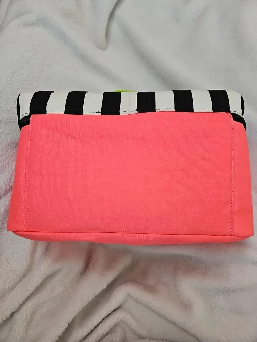Victoria's Secret NWT Travel Train Case Pink Stripe Makeup Cosmetic Organizer